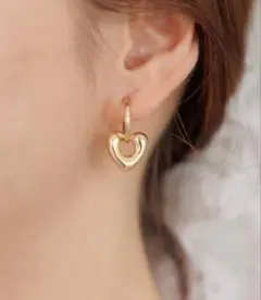 flower donut heart earring ドーナツハートイヤリングのサムネイル