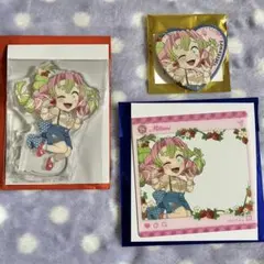 鬼滅の刃 ストロベリーフェス ハート缶バッジ アクスタ クリアカード 甘露寺蜜璃