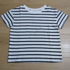 ボーダー柄 クルーネック 半袖Tシャツ　100サイズのサムネイル