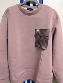 ブラックレーベルクレストブリッジ　スウェット　チェック　ピンク　L