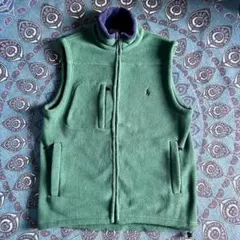 Polo by Ralph Lauren フリース ベスト 緑　グリーン　90s