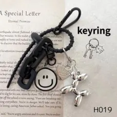 【H019】じゃらじゃらキーホルダー バッグチャーム プードル&ニコちゃん