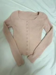 Dazy ピンク ボタン付きニット セーター