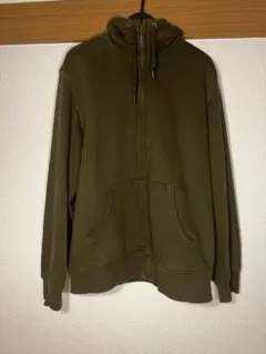 UNIQLO ジップパーカー カーキ XLサイズ シンプル 定番 人気