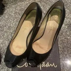 Cole Haan ブラックオープントゥハイヒール