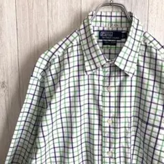 ポロバイラルフローレン 古着 シャツ チェック柄 長袖 Lサイズ
