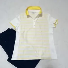 極美品】ランバンスポール・ゴルフシャツ・幾何学プリントXLサイズ