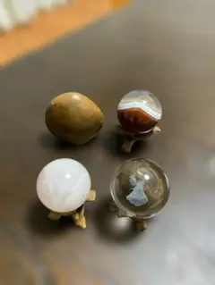 天然石の球体2個他セット