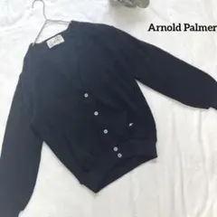 アーノルドパーマー 長袖カーディガン ブラック ウール100 羽織