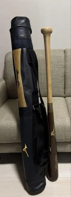 ミズノプロ バットケース 軟式木製バット付き(83cm 宮崎モデル)