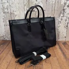 AOKI LES MUES ビジネスバッグ 2WAY 黒 A4収納可ショルダー付