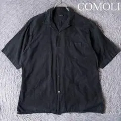 【良品】21年 コモリ ベタシャツ オープンカラーシャツ 4 ブラック