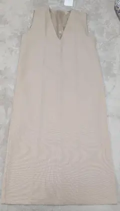 レディース　Vネック　ロングジャンパースカート