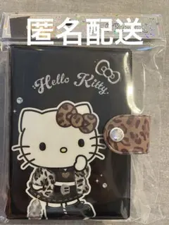 ハローキティ　シール帳　シールバインダー　ギャル　ヒョウ柄　黒　ブラック　1