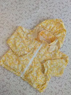 95cm ウィンドブレーカー 黄色 花柄