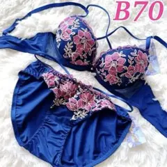 B70♥️ブラショーツセット♥️ネイビー コードデザイン セクシー 258006