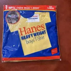 Hanes HEAVYWEIGHT Boys T-Shirt Yellow Lのサムネイル