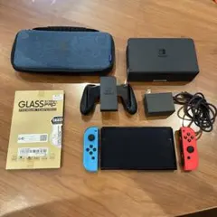 Nintendo Switch 本体 有機ELモデル 青/赤　フィルム付き