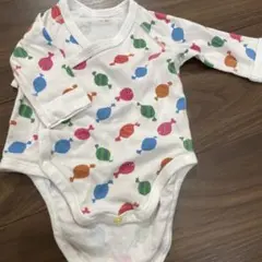 クジラとキャンディ柄 ベビー肌着 60