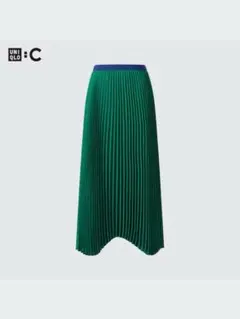 ユニクロC極美品55 GREEN プリーツスカートサイズM