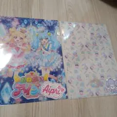おねがいアイプリ DMMくじ いのり あおい　クリアファイル　ステッカー