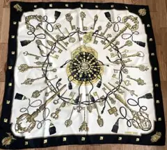 正規品 美品☆エルメス スカーフ カレ90 LES CLES レ・クレ 鍵柄大判