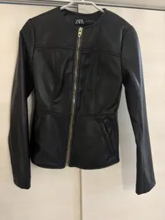 ZARA ペプラム ライダースジャケット ジャケット ザラ 秋服 冬服