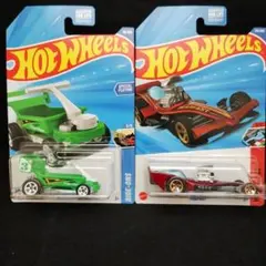 ホットウィール USカード 未入荷 ドラッギングワゴン マッドファスト 計2台