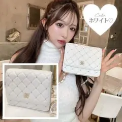 Cheri mi シェリミー キルティング ショルダーバッグ ホワイト