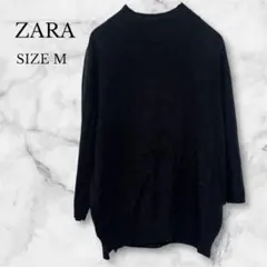 ✨美品✨ザラ　ニット　セーター　トップス　ハイネック　シンプル　ブラック　M