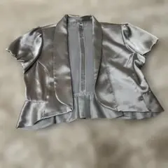 MAITRESSE 半袖 ボレロ ジャケット シルバー 9号のサムネイル