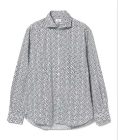 BEAMS HEART 小花プリント カッタウェイカラー シャツ