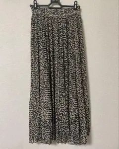 スプレイ　SpRay フレアスカート　プリーツ　レオパード　ヒョウ柄