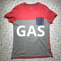 【美品】GAS ガス　Tシャツ　バイカラーTシャツ　ピンク　グレー　Sのサムネイル