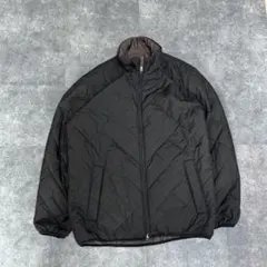 中綿ブルゾン 黒 ブラウン リバーシブル スタンドカラー カジュアル