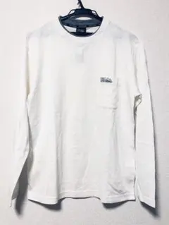 ファーストダウン 長袖 ポケット付き カットソー Tシャツ ホワイトのサムネイル