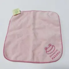 hiromichi nakano タオルハンカチ ピンク カエル刺繍のサムネイル