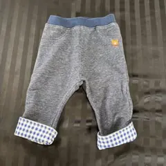 よ*ぃ様 ホットビスケット　80 八分丈ズボン　長ズボン　デニム風　ミキハウス