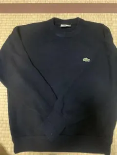 Lacoste ネイビー セーター 袖ダメージあり