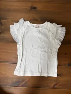 フリル袖 ホワイト Tシャツ