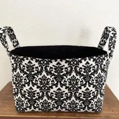 ダマスク サントマリー 布バスケット 小物入れ 収納ボックス ハンドメイド