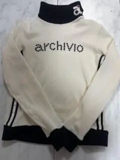 archivio アルチビオ ストーンロゴ ハイネック ニット S