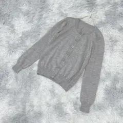 【美品】ROPE 薄手ニットカーディガン 毛100% (M) カジュアル 上品