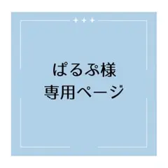 ぱるぷ様専用ページ