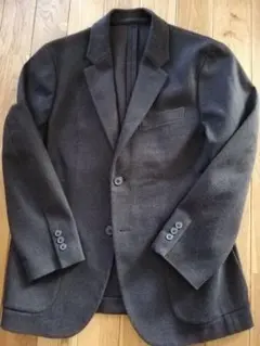 UNIQLO コンフォート2Bジャケット ダークブラウン（袖丈着丈短め）