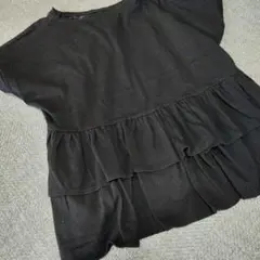 GLOBAL WORK 　冷感後ろフリルTシャツ　140のサムネイル