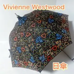 ヴィヴィアンウエストウッド♡オーブ刺繍入り折りたたみ日傘♡ブラック♡UV加工 ヴィヴィアンウエストウッド♡オーブ刺繍入り折りたたみ日傘