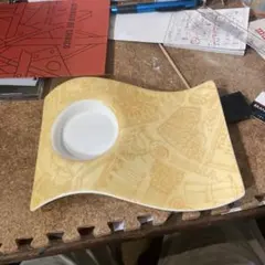 ローマデザイン 波型陶器皿