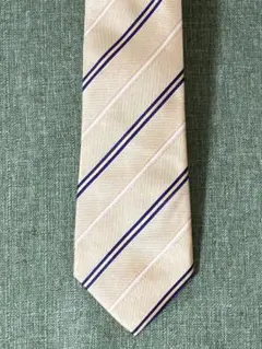 【紳士ネクタイ】【美品】【即日発送】LES MUES ベージュ ネクタイ