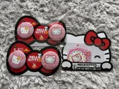 一番くじ ハローキティ 50th G賞ステッカーset F賞缶バッチset×2